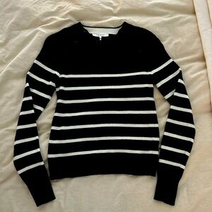 Frame navy blue striped cotton sweater size XS